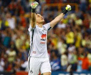 Moisés Muñoz, portero del América de México en imagen de celebración.