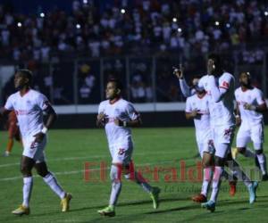 Yustin Arboleda acertó el gol que le dio la victoria al Olimpia. Foto: Johny Magallanes | EL HERALDO.