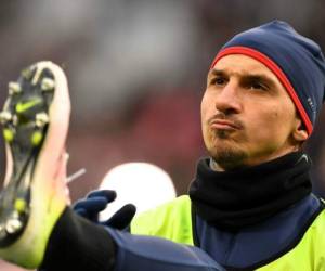 Zlatan Ibrahimovic, delantero sueco del Manchester United de Inglaterra.