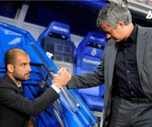 Pep Guardiola y José Mourinho cuando eran entrenadores del Real Madrid y Barcelona.