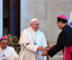 Francisco se encontrará luego con los voluntarios de la JMJ y dejará el territorio panameño hacia las 06:00 pm hora de Panamá. Foto / AFP