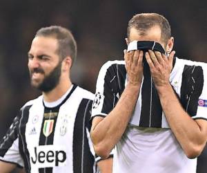 Jugadores de la Juve lamentan la derrota ante Real Madrido. Foto: Agencia AFP