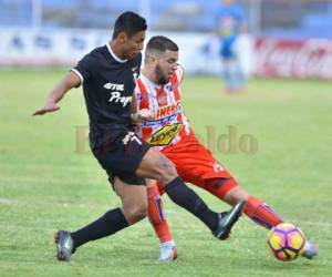 Acción del partido entre Vida y Honduras de El Progreso.