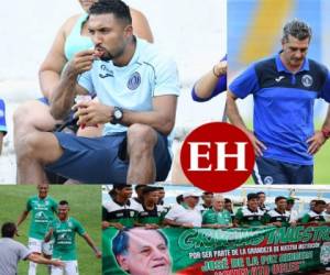 El jugador de Motagua Reinieri Mayorquín fue captado comiendo tajaditas en las gradas; Diego Vazquez, entrenador del Motagua, se enfureció con los goles de Marathón, Héctor Vargas se fundió en un fuerte abrazo con su pupilo Mario Martínez y el homenaje a Chelato sobresalen entre los hechos más curiosos que nos dejó el clásico de las Emes en el Olímpico. (Fotos: EL HERALDO)