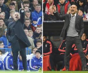 José Mourinho y Josep Guardiola se verán las caras este sábado en la Premier League (Foto: AFP)