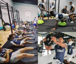 La Selección de Honduras entrenó este lunes en San Pedro Sula, zona norte de Honduras, previo a sus encuentros contra Martinica y Trinidad y Tobago, en las fechas de la Liga de Naciones de la Concacaf. Fotos: Cortesía @FenafuthOrg.