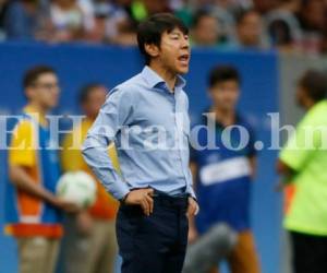 El director técnico de Corea del Sur, Taeyong Shin aseguró que el equipo que enfrentó Honduras no es el mismo y que es ahora más fuerte, foto: Juan Salgado/El Heraldo.