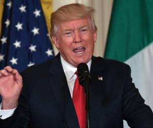 Trump brindó las declraciones durante una rueda de prensa. Foto: AFP