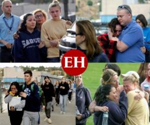 Dramáticas imágenes deja este jueves un tiroteo en una escuela secundaria al norte de Los Ángeles. El incidente dejó dos muertos y tres heridos. Varias patrullas de policías y ambulancias se trasladaron hasta la secundaria Saugus en Santa Clarita, 65 kilómetro tras un llamado de emergencia. Fotos: Agencia AP.