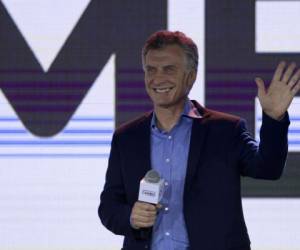 Mauricio Macri en el búnker de Juntos por el Cambio. Foto AFP