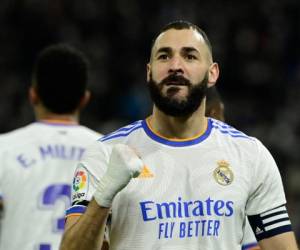 Karim Benzema anotó en el derbi ante el Atlético de Madrid. Foto: AFP