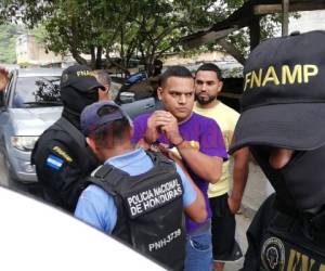 Guatavo Adolfo Araujo es la persona capturada en la colonia Venezuela. Foto: Estalin Irías/EL HERALDO.