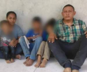 La familia hondureña que fue secuestrada el viernes 19 de julio. Foto: Cortesía