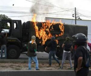 El incidente se reportó el pasado 15 de diciembre, cuando miembros de la Alianza de Oposición se tomaron la carretera. Foto: EL HERALDO