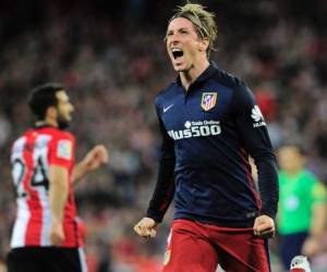 Fernando Torres celebra su anotación ante el Athletic Bilbao.