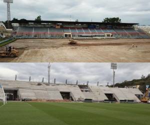 El Estadio Nacional está en reparación de gradería de sol centro y el de La Ceiba su gramilla.