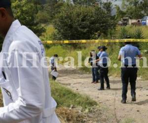 El conductor perdió el control del vehículo al ser atacado a balazos. Producto del impacto fue a dar directamente hasta una hondonada. /Foto El Heraldo Honduras/