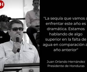 El mandatario hondureño Juan Orlando Hernández, tras una reunión con Sinager, manifestó que este 2020 la sequía será dramática en todo el territorio nacional... Estas son algunas de sus frases.