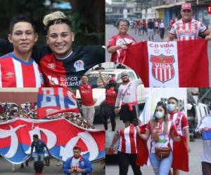 Algarabía, emoción, esperanza y llenazo caracterizaron el ambiente previo del juego de vuelta entre Vida y Olimpia en el estadio Ceibeño. Aquí las mejores imágenes. Fotos: Melvin Cubas / EL HERALDO.