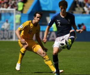 Acción del partido que por el grupo C enfrentó a Francia vs Australia en Kazan.