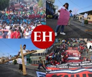 Los obreros se alistaron desde tempranas horas para participar en la marcha en honor al Día del Trabajador en la capital. Así fueron captados varios en La Granja, zona desde donde iniciará la movilización. Fotos David Romero| Johny Magallanes| EL HERALDO