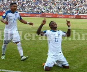 Romell Quioto fue uno de los goleadores en el partido de Honduras-Canadá.