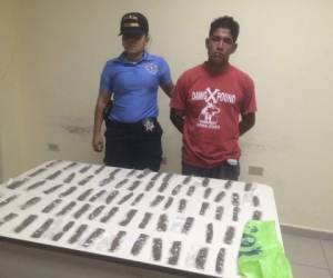 La captura se logró mediante vigilancia y seguimiento realizados en diferentes puntos de la colonia Villanueva, sector donde el detenido es uno de los mayores distribuidores de droga.