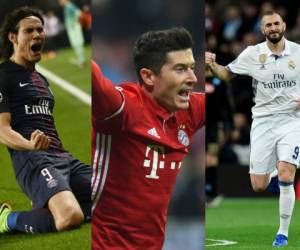 Cavani, Lewandowski y Benzemá son tres de los máximos artilleros de la actual temporada de Champions League (Foto: Agencias/ AFP / Deportes EL HERALDO)