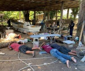 Las detenciones fueron producto de allanamientos realizados en dos viviendas de Puerto Cortés, zona norte de Honduras. Fotos: Cortesía.