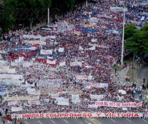 La marcha del día de los trabajadores es habitualmente un acto multitudinario en la capital.