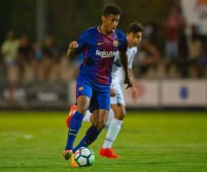 Choco Lozano en uno de sus partidos con el FC Barcelona B de la Liga 123. (@FCBmasia)