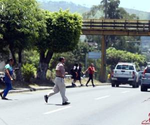 EL HERALDO promueve una campaña de respeto al peatón. Del 2017 a lo que va de 2019 han muerto atropelladas 255 personas en la capital de Honduras, según la Secretaría de Seguridad. Foto: Emilio Flores / EL HERALDO.