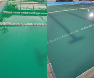 Los padres de los nadadores sostuvieron una reunión de emergencia en las graderías de la piscina del Complejo Olímpico.