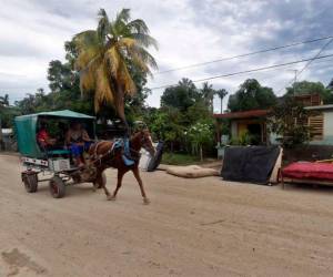 Un hombre transita en una carretilla por una calle en la región de San Antonio del Sur tras el paso de la tormenta tropical Óscar, en la provincia de Guantánamo, a más de 900 km de La Habana (Cuba). Imagen de archivo