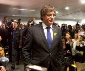 El ex líder catalán Carles Puigdemont tiene planeado asistir a un debate en la Universidad de Copenhague el lunes. Foto:AP/El Heraldo Honduras.