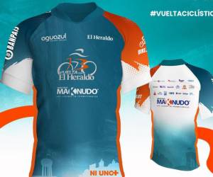 La camisa para la décimotercera edición de la Vuelta Ciclística de EL HERALDO está elaborada con una tela dry-fit especial para deportistas.