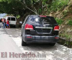 Esta es la camioneta en la que se conducía la víctima. (Fotos: Estalin Irías / EL HERALDO)