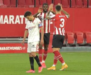 El delantero Iñaki Williams enterró las esperanzas de los andaluces al marcar en el minuto 90 el único tanto del encuentro. Foto: AFP