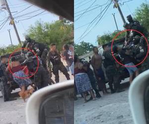 El video muestra al Policía Militar golpeando a dos féminas.