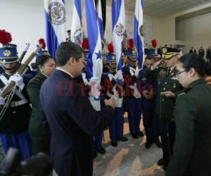 El presidente Hernández oficializó la ceremonia. Foto Estalin Irías/EL HERALDO