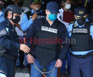 Juan Orlando Hernández, expresidente de Honduras, durante su presentación en los medios de comunicación.