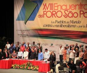 Diferentes líderes y personalidades del Foro de Sao Paulo vendrán a Honduras.