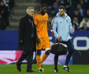 Antonio Rüdiger salió lesionado en el partido de Real Madrid ante el Espanyol.