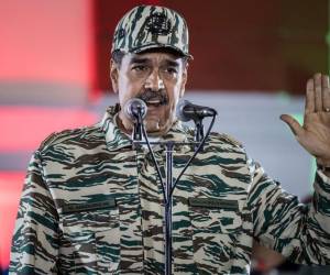 El presidente de Venezuela, Nicolás Maduro, habla durante un acto este martes en Caracas, Venezuela.