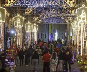 Con la temática ‘Alicia en el País de las Maravillas’, en un pino de Navidad se comienza el recorrido, hay imágenes virtuales de figuras como el Gato Sonrisas o de Cheshire, además de Santa Claus y los renos, así es la kilométrica villa navideña en Atlixco, México.