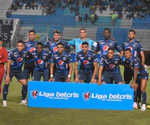 Jugadores del Motagua posan previo a un duelo de la Liga Nacional de Honduras.