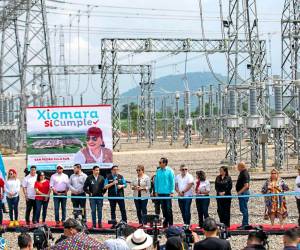 La presidenta Xiomara Castro, inauguró la ampliación de la subestación eléctrica en Villanueva, Cortés a un costo de 320 millones de lempiras.