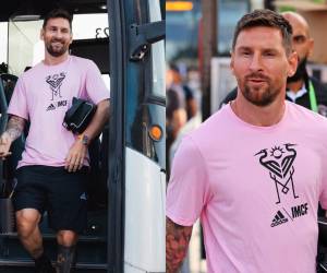 Leo Messi se dio tiempo de saludar a los aficionados que se mostraron eufóricos al momento de su llegada al DRV PNK Stadium.