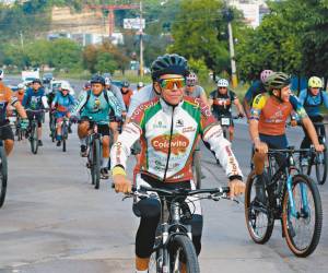 Reinaldo Pantoja, de 66 años, es un participante constante en la Vuelta de EL HERALDO, la mayor competencia ciclística de Honduras