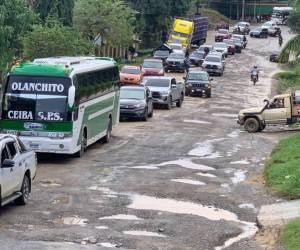 En la comunidad de Descombros, Jutiapa, Atlántida, es donde se reporta uno de los mayores daños de la CA-13.